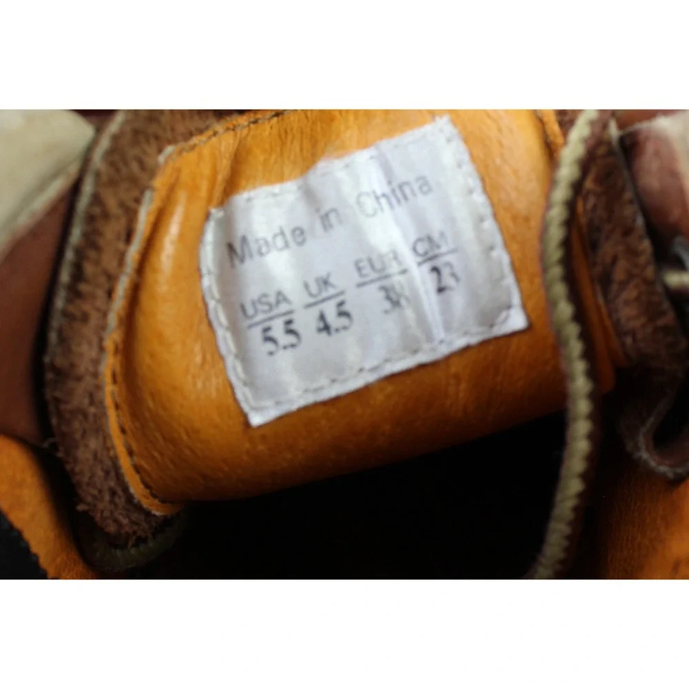 FUBU Vintage Brown Leather Chukka Ankle Boots Mens 5.5 Work‎ Streetwear 8061042